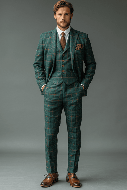 Seafoam Flannel Suit — Custom Made to Measure