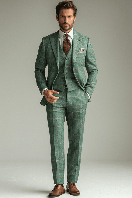 Seafoam Cashmere Blend Suit — Custom Made to Measure