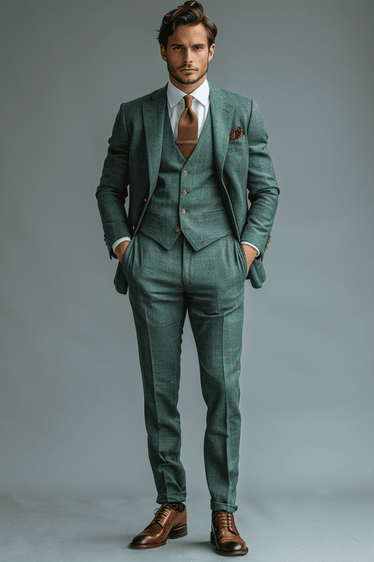 Seafoam Linen Graduation Suit — Custom Made to Measure