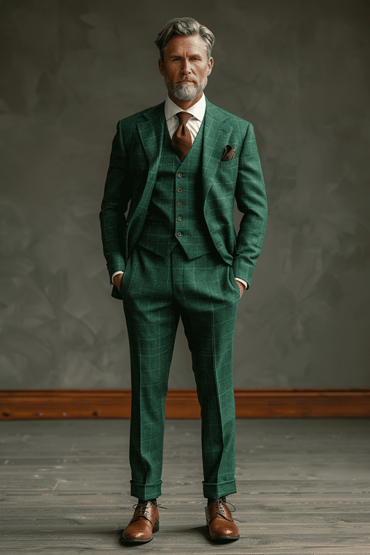 Seafoam Silk Blend Father of the Bride Suit — Custom Made