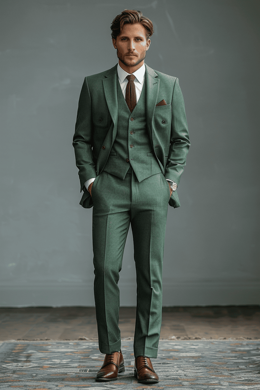 Seafoam Wool Graduation Suit — Custom Made to Measure