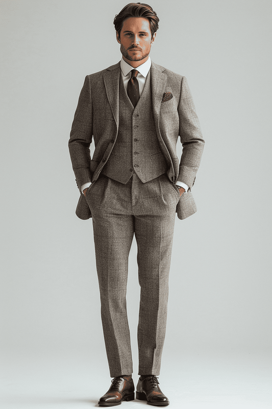 Silver Cashmere Blend Suit — Custom Made to Measure