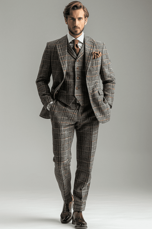 Silver Flannel Suit — Custom Made to Measure
