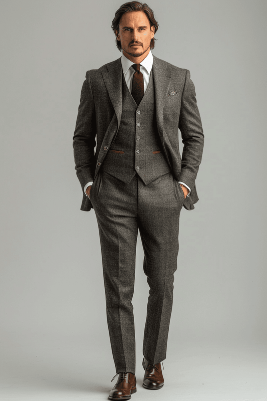 Silver Silk Blend Father of the Bride Suit — Custom Made