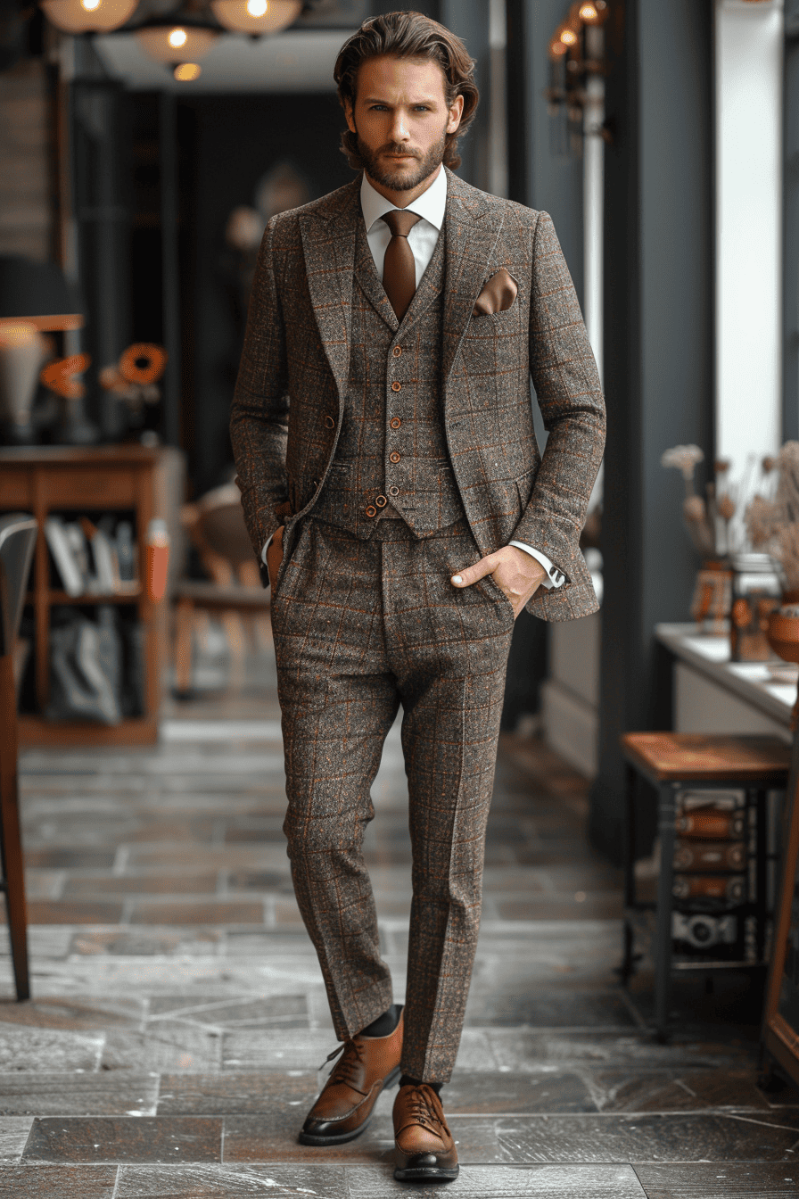 Silver Tweed Suit — Custom Made to Measure