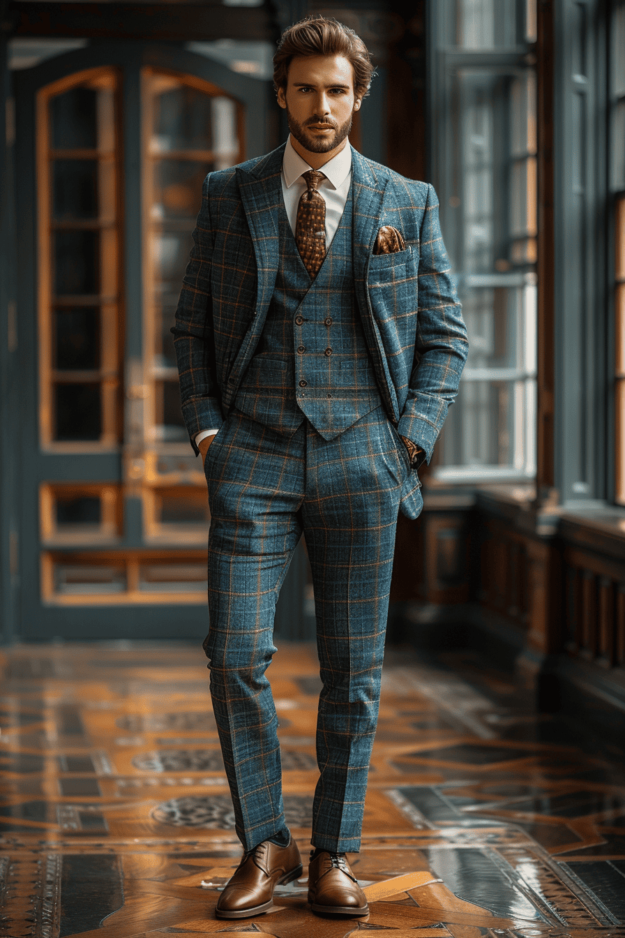 Sky Blue Flannel Suit — Custom Made to Measure