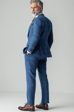 Sky Blue Flannel Suit — Custom Made to Measure — 3