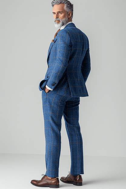 Sky Blue Flannel Suit — Custom Made to Measure