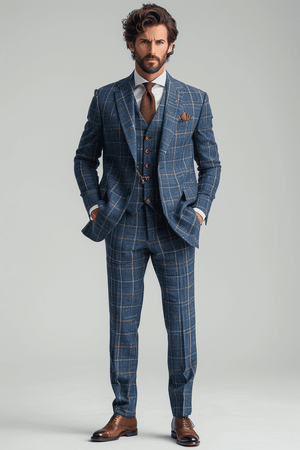 Sky Blue Flannel Suit — Custom Made to Measure — 1