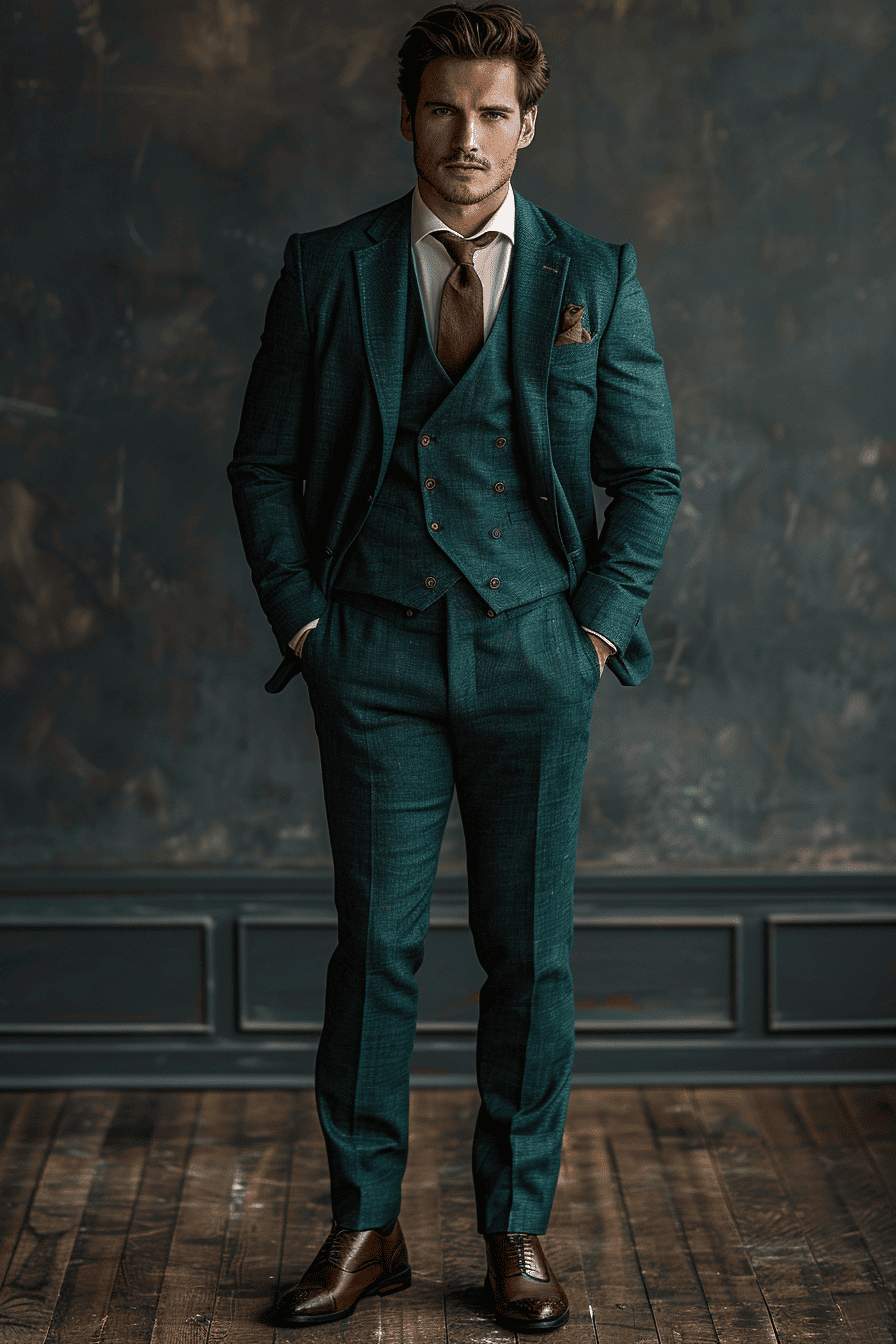 Sky Blue Linen Graduation Suit — Custom Made to Measure