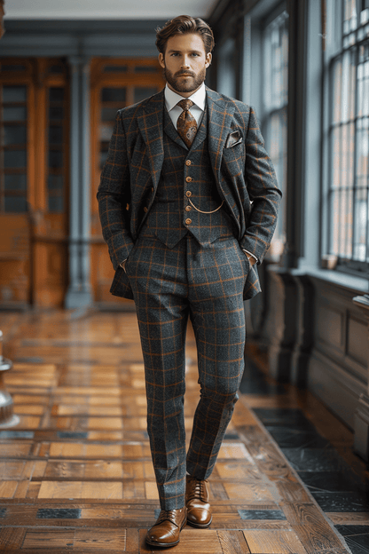 Slate Blue Flannel Suit — Custom Made to Measure