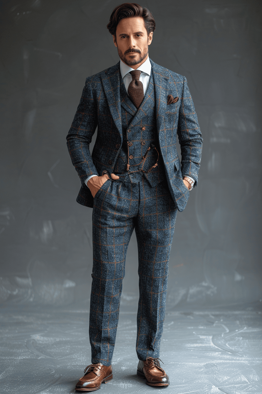 Slate Blue Flannel Suit — Custom Made to Measure