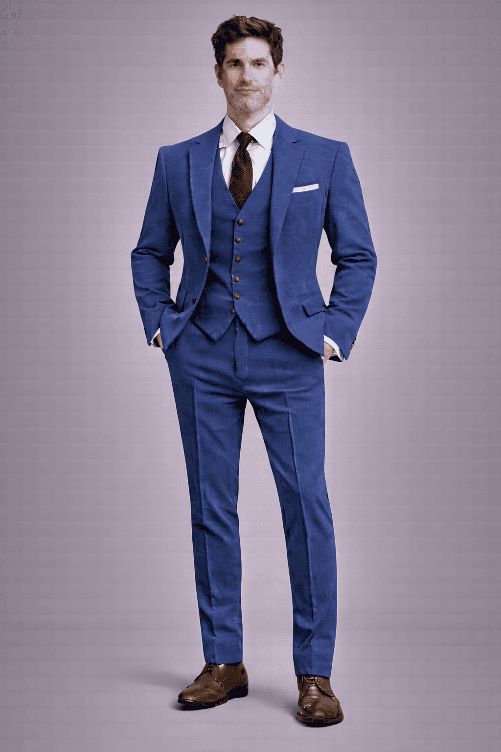 Slate Blue Linen Father of the Bride Suit — Custom Made