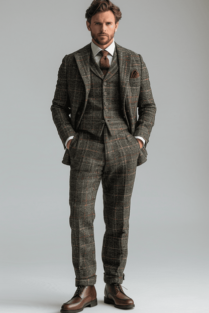 Stone Flannel Suit — Custom Made to Measure