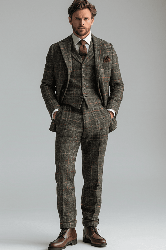 Stone Flannel Suit — Custom Made to Measure