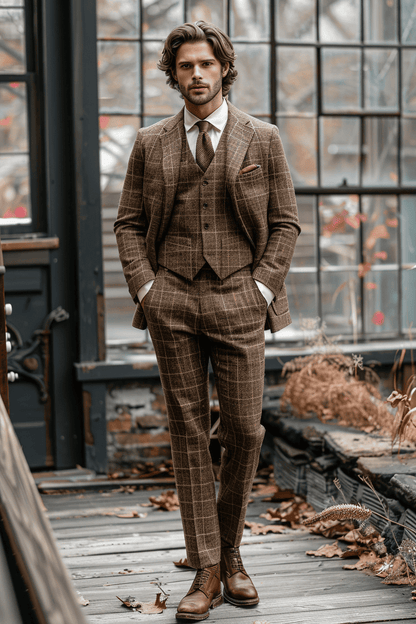 Stone Flannel Suit — Custom Made to Measure