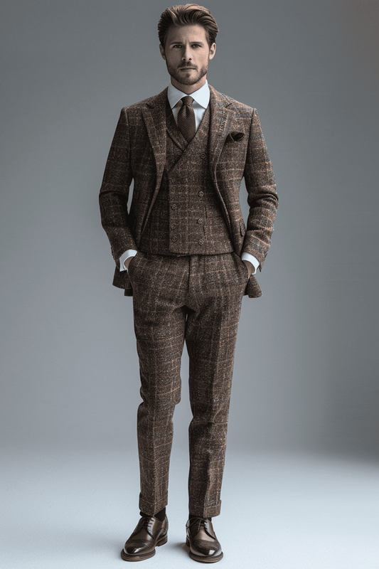 Stone Cashmere Blend Suit — Custom Made to Measure