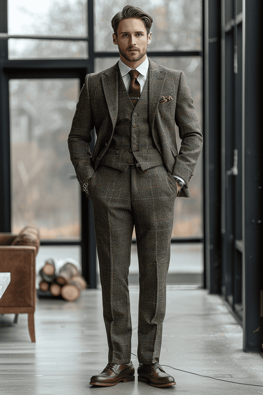 Stone Cotton Graduation Suit — Custom Made to Measure