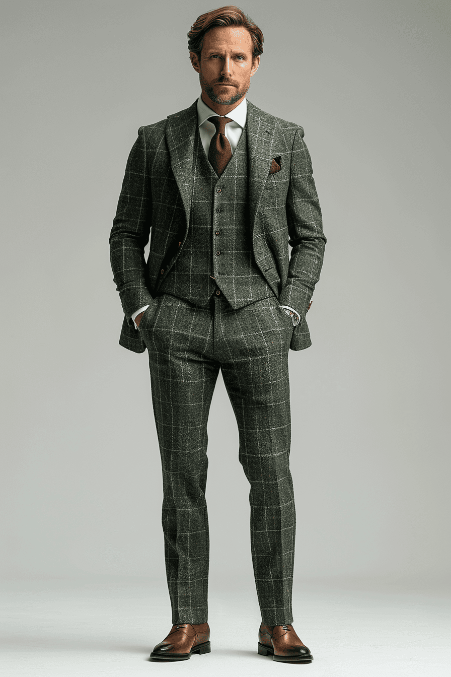Stone Seersucker Suit — Custom Made to Measure