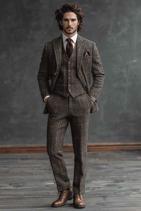 Stone Tweed Suit — Custom Made to Measure