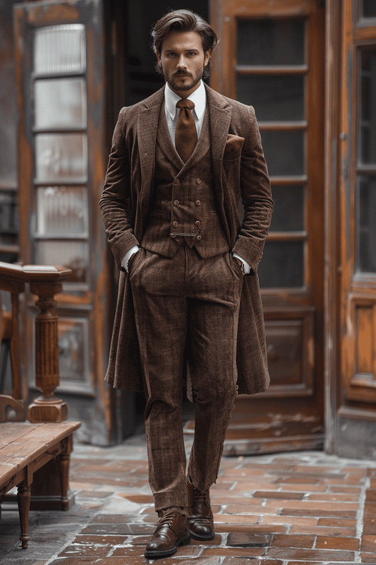 Stone Velvet Cocktail Party Suit — Custom Made to Measure