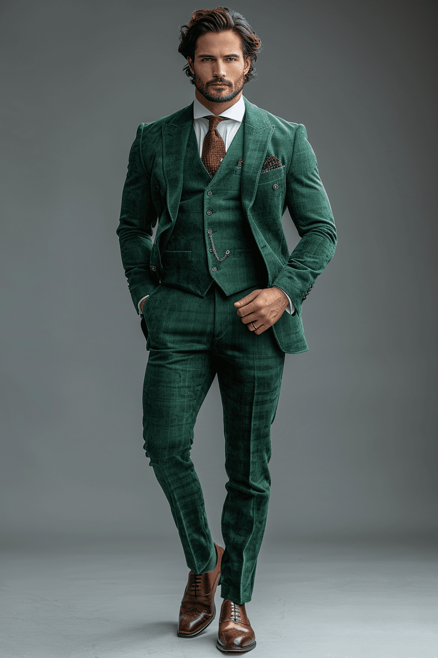 Stone Velvet Graduation Suit — Custom Made to Measure