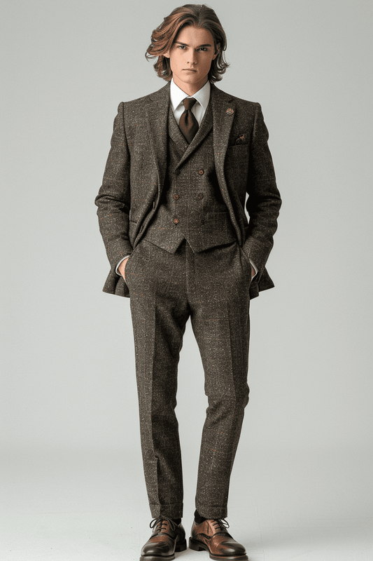 Stone Wool Graduation Suit — Custom Made to Measure