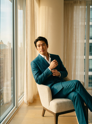 Teal Wool Double Breasted Suit — Custom Made to Measure — 3