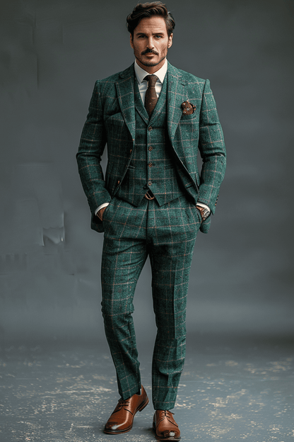 Teal Flannel Suit — Custom Made to Measure