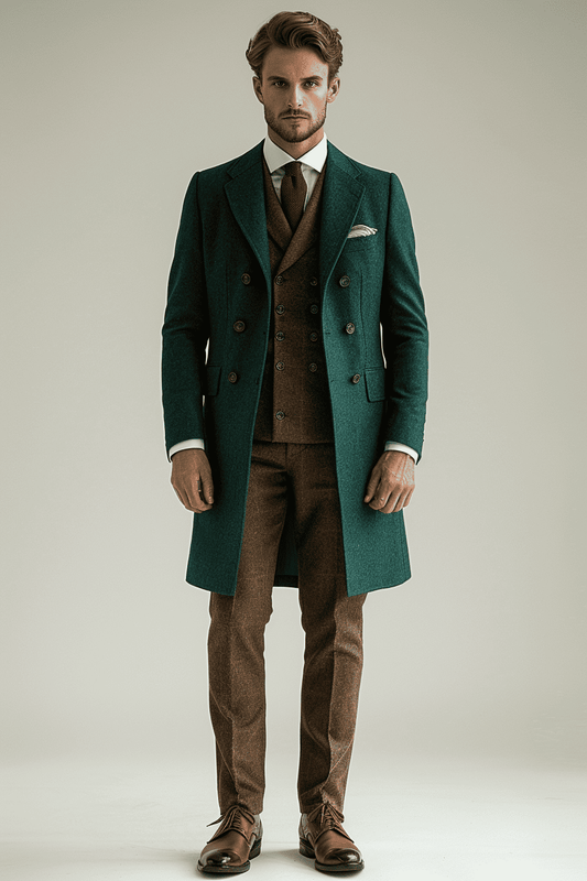 Teal Cotton Graduation Suit — Custom Made to Measure