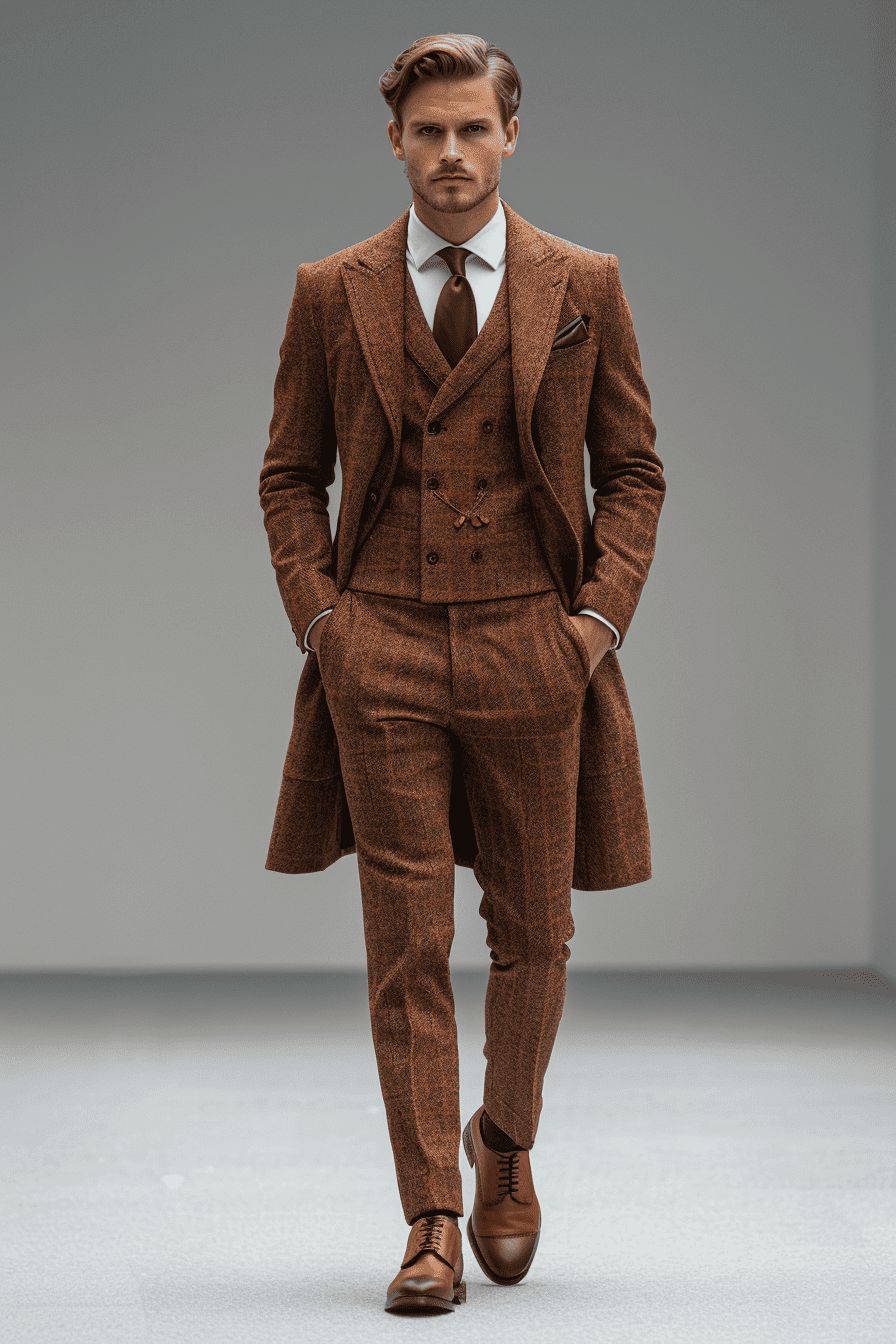 Terracotta Cashmere Blend Suit — Custom Made to Measure