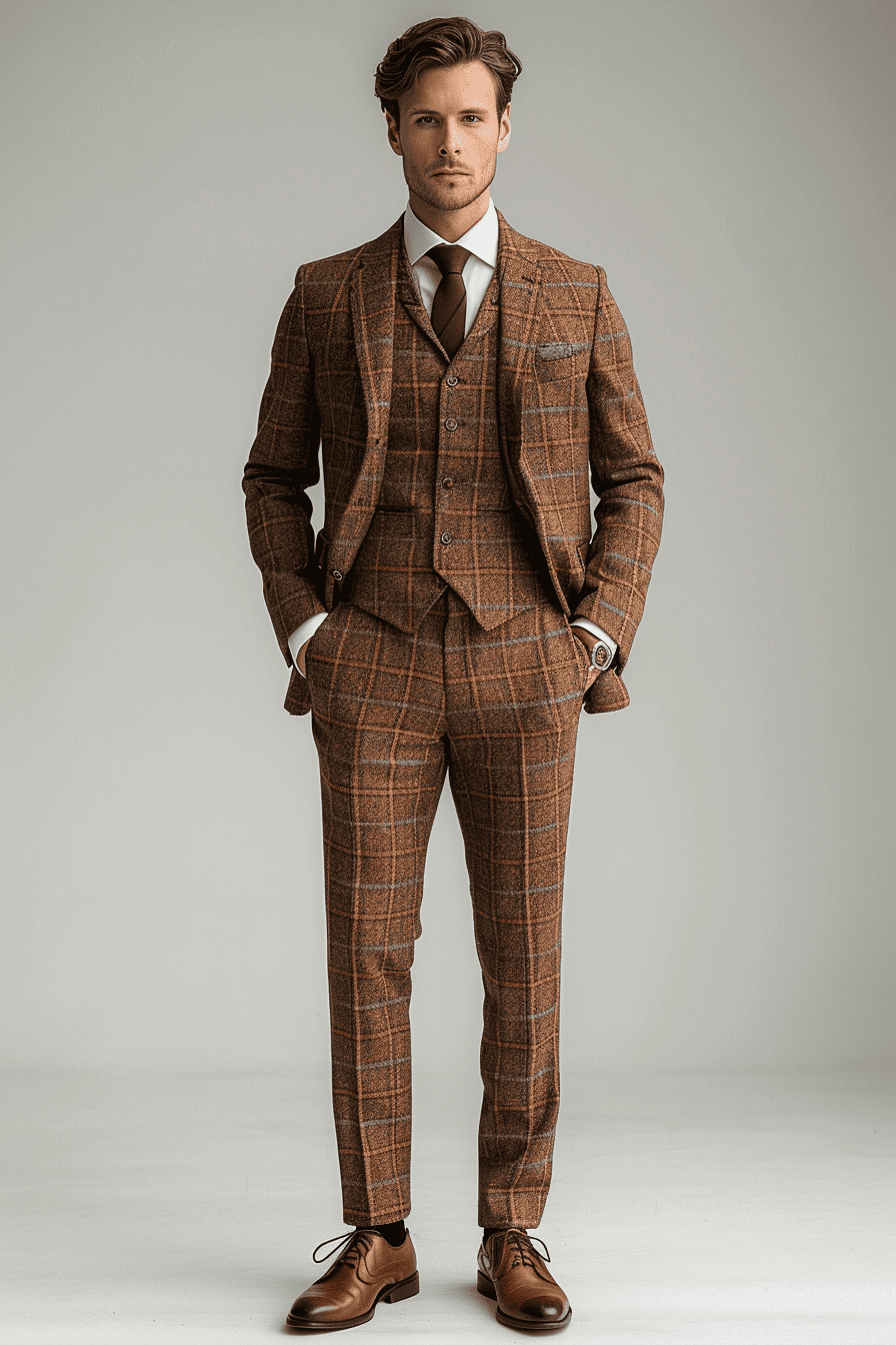 Terracotta Flannel Suit — Custom Made to Measure