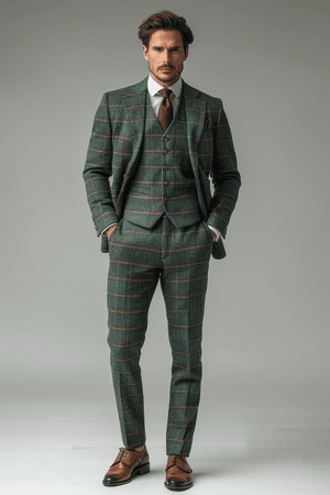 Turquoise Flannel Suit — Custom Made to Measure — 2