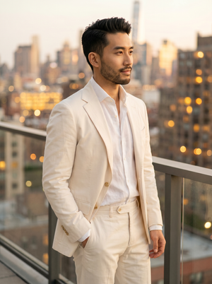 White Cotton Suit — Custom Made to Measure — 2