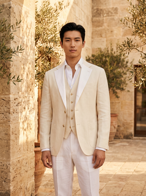 White Linen Suit — Custom Made to Measure — 2