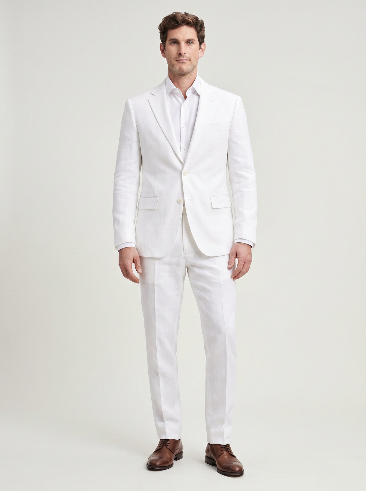 White Linen Suit — Custom Made to Measure