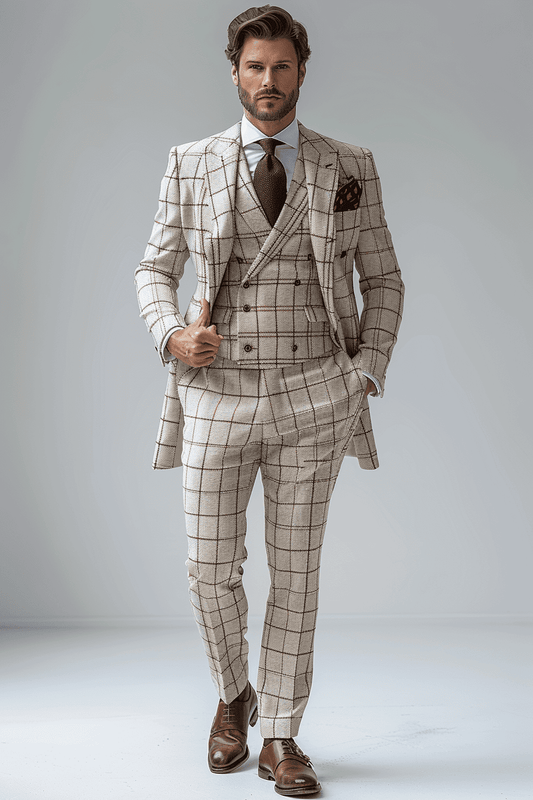 White Flannel Suit — Custom Made to Measure