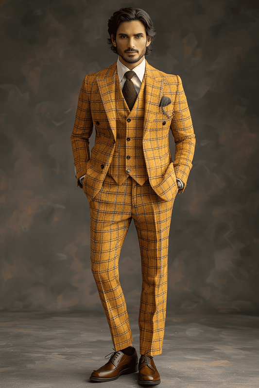 Yellow Flannel Suit — Custom Made to Measure